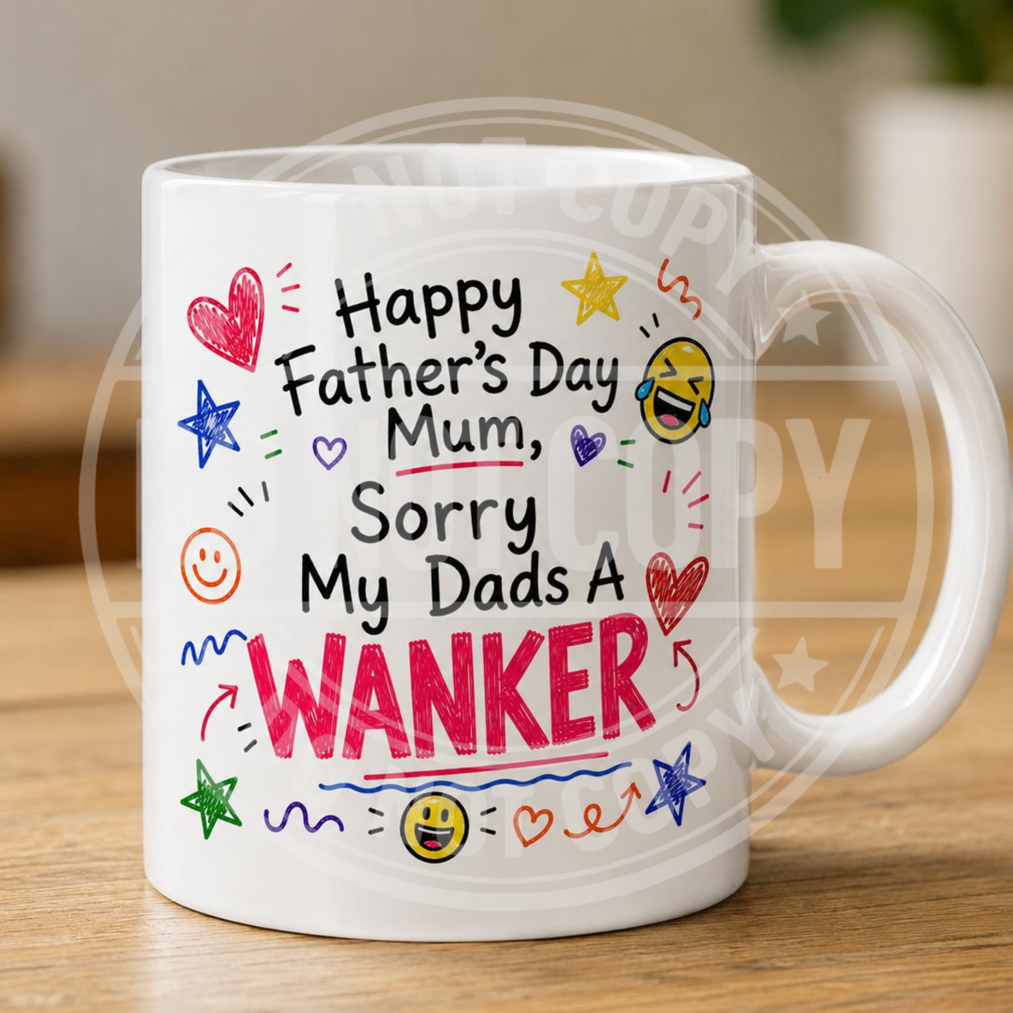 FATHERS DAY MUG - FOR MUM - WANKER