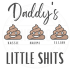 Daddy's Little Shits funny Father's Day mug design 2
