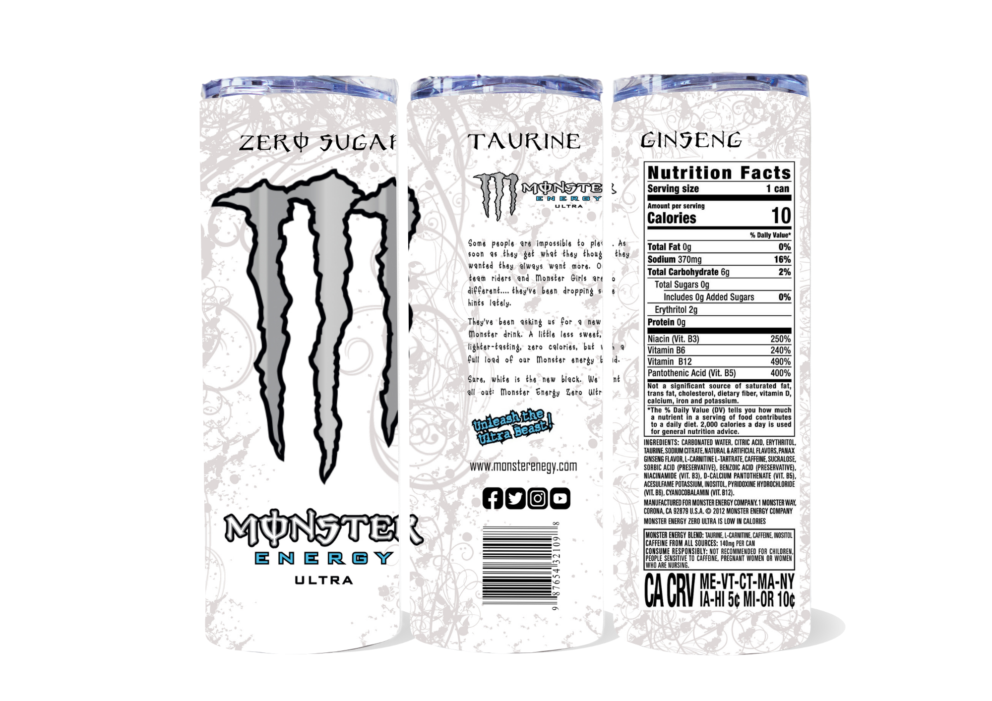 MONSTER ENERGY WHITE