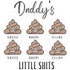 Daddy's Little Shits funny Father's Day mug design 3
