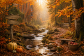 Autumn themed fragrance stickers design 9