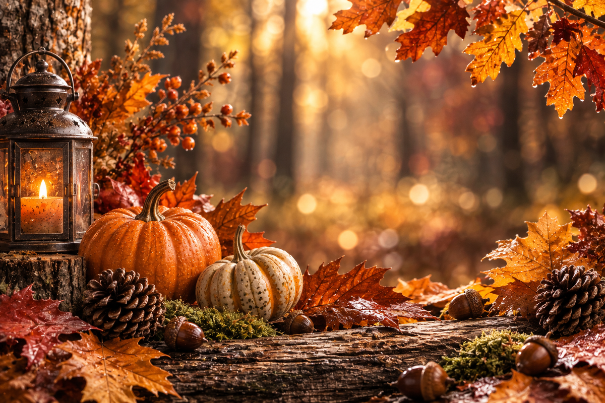 Autumn themed fragrance stickers design 10