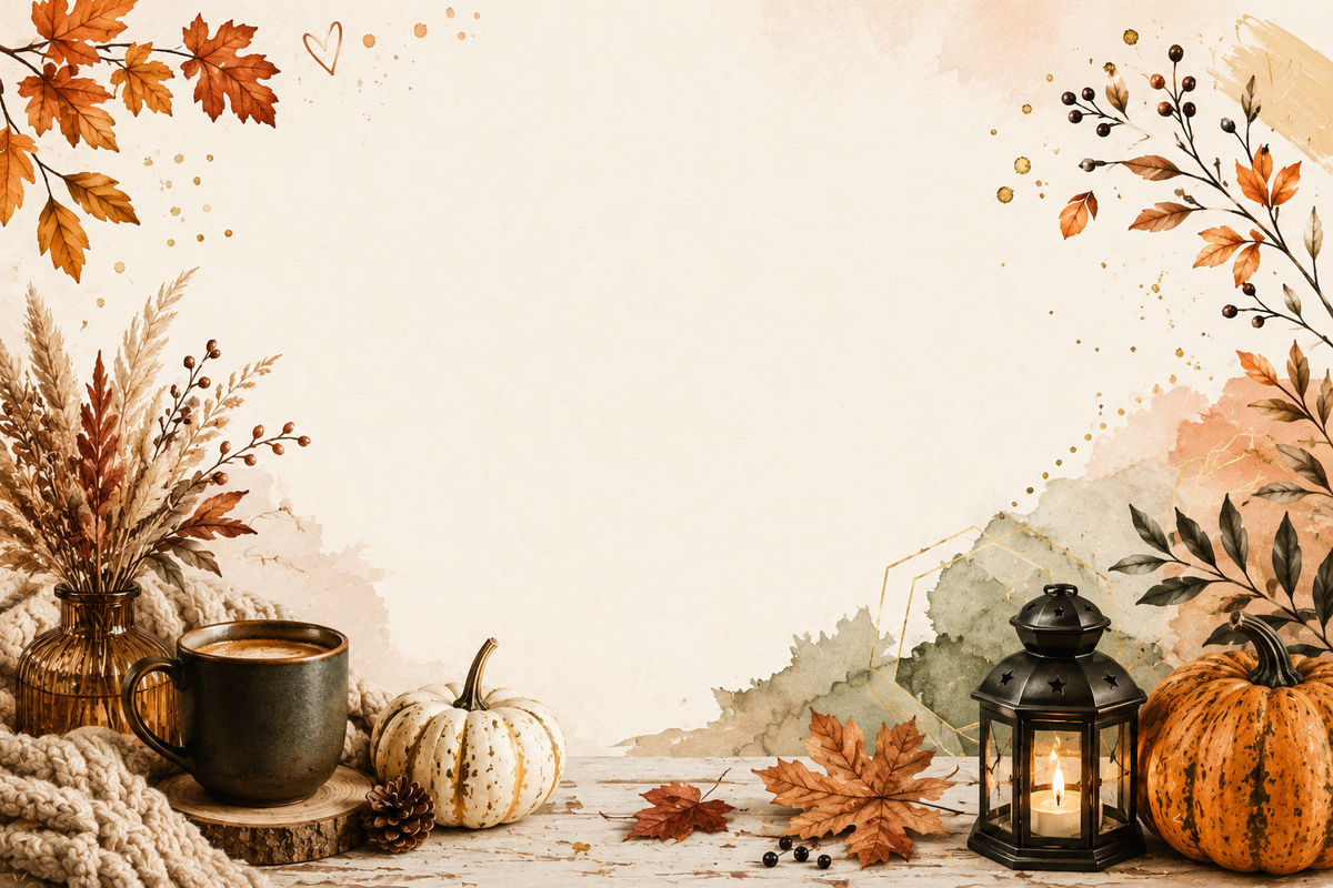 Autumn themed fragrance stickers design 4