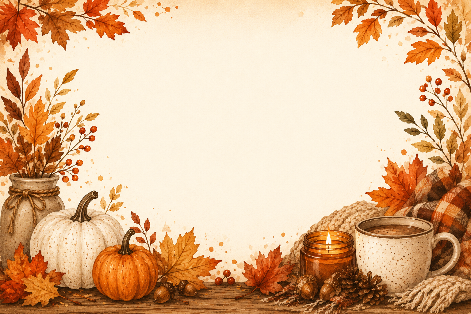 Autumn themed fragrance stickers design 3