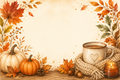Autumn themed fragrance stickers design 2
