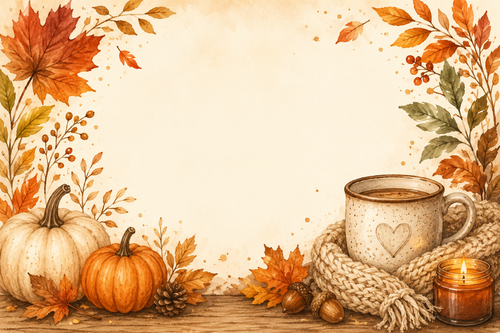 Autumn themed fragrance stickers design 2