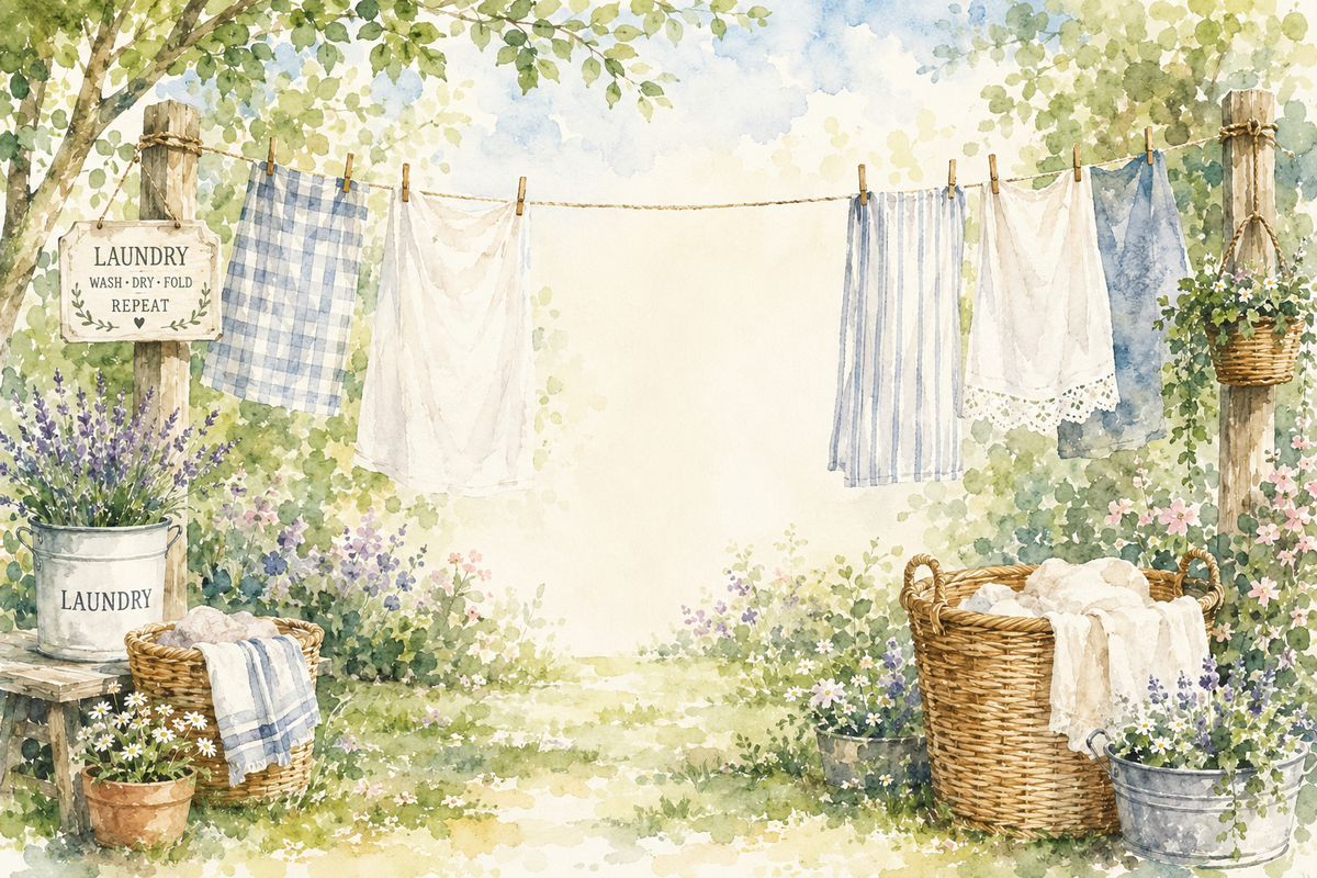 Laundry themed fragrance stickers design 2