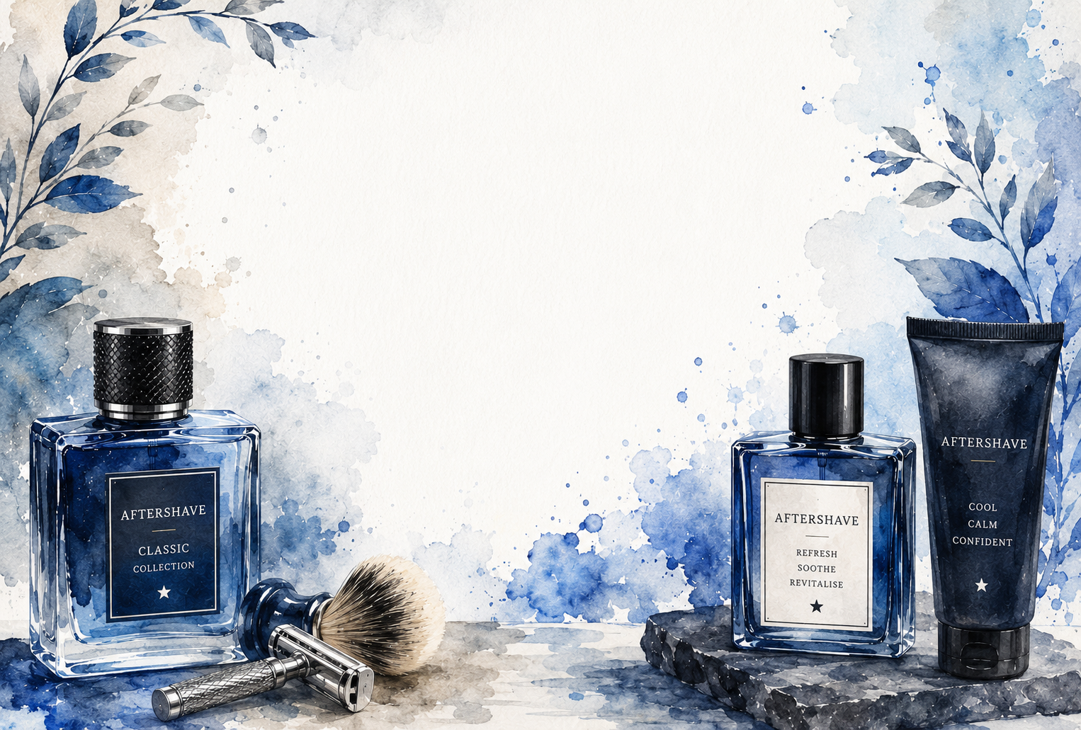 Aftershave themed fragrance stickers design 5