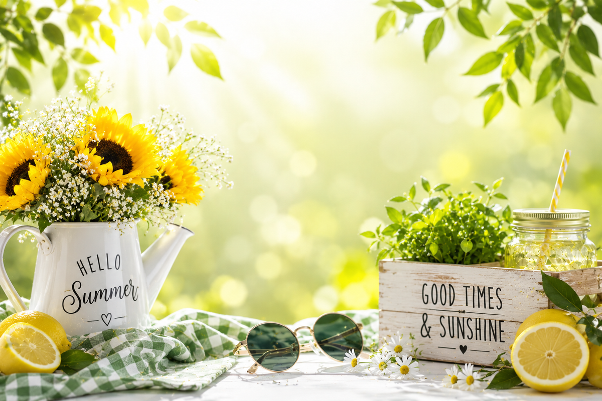 Summer themed fragrance stickers design 3