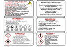 Custom printed safety labels example