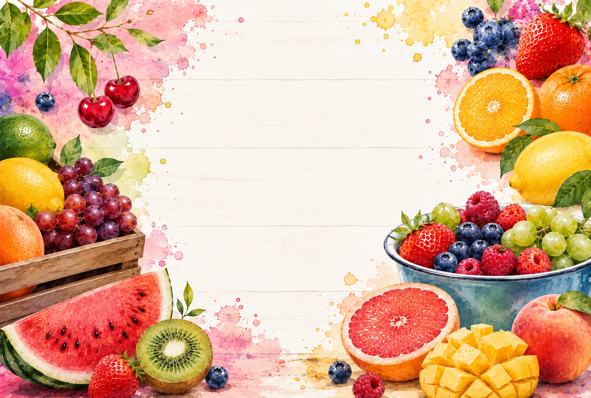 Fruity themed fragrance stickers design 3
