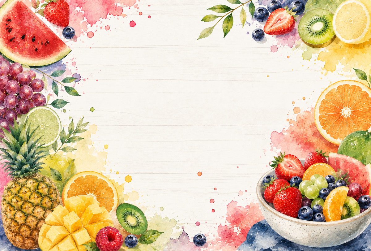 Fruity themed fragrance stickers design 4