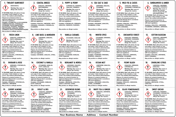 24 section multi CLP label