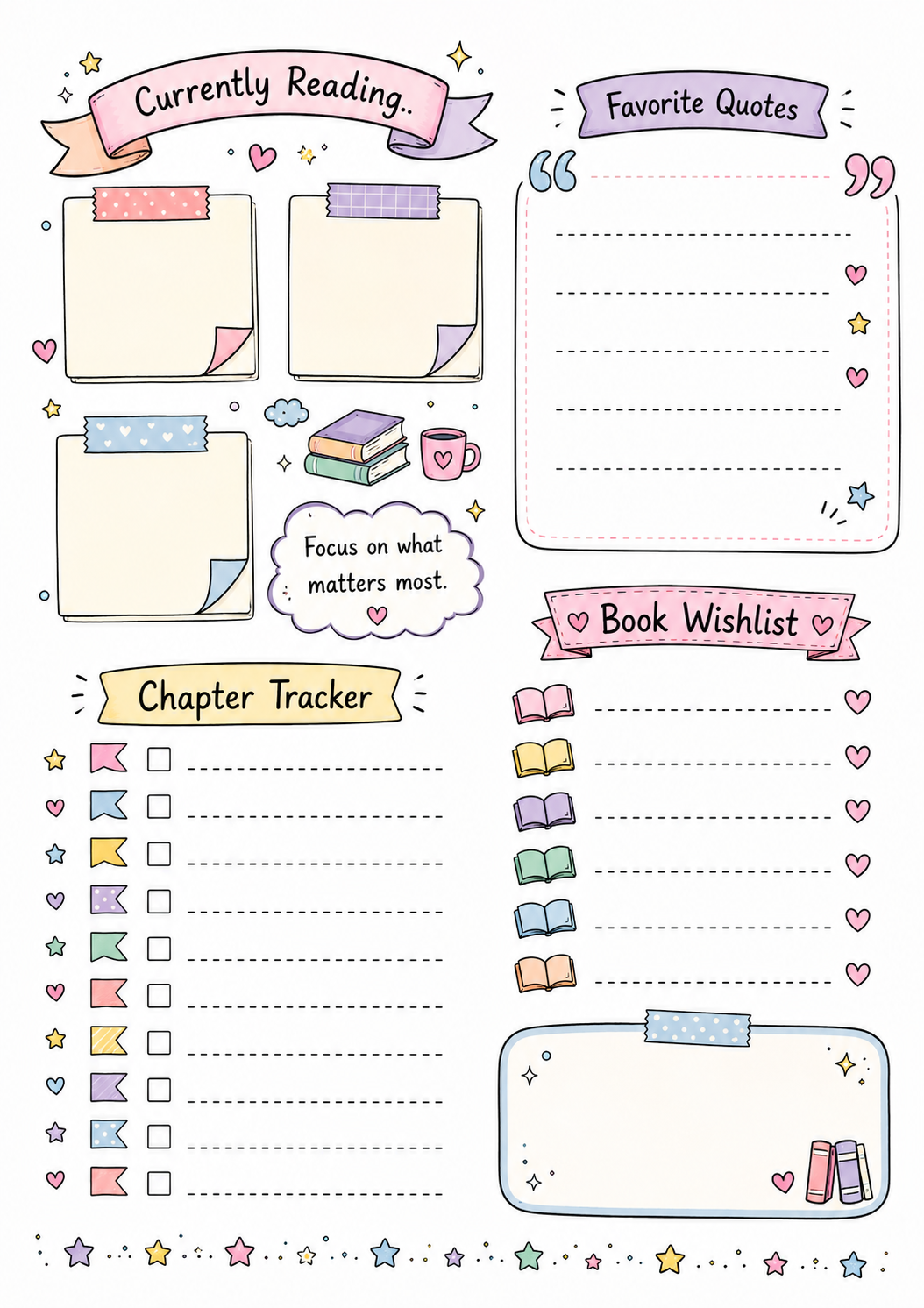 Reading Record Notepad – A5, 40 Sheets