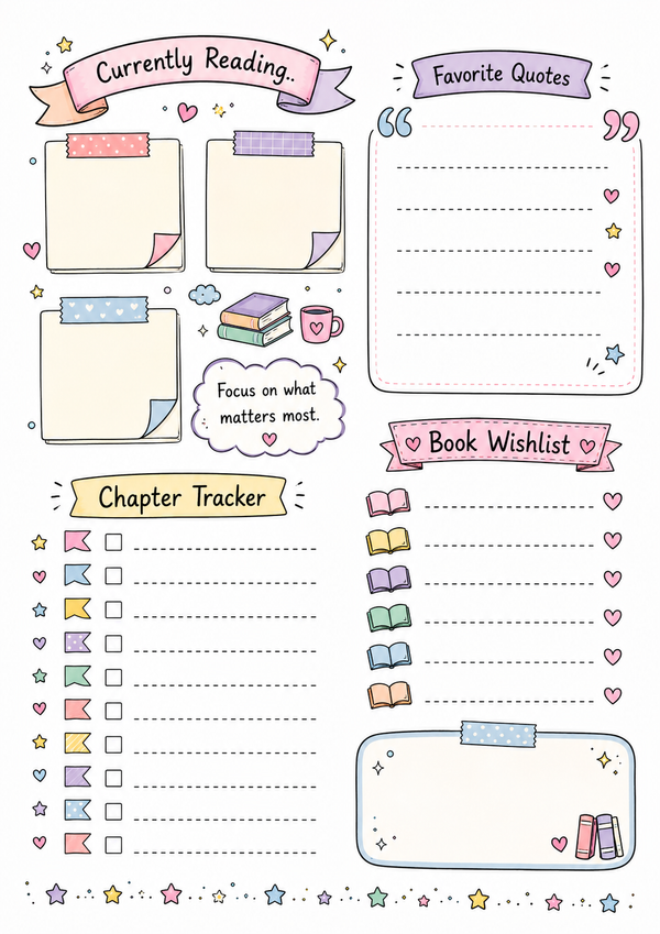 Reading Record Notepad – A5, 40 Sheets