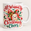Christmas mug mockup: All Wrapped Up in Christmas Cheer