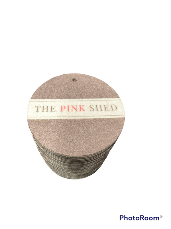 Custom printed car air freshener tags - example 1