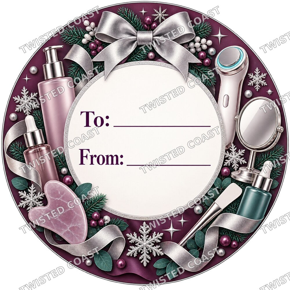 Christmas Chocolate Tub Label – Aesthetics Silver To & From