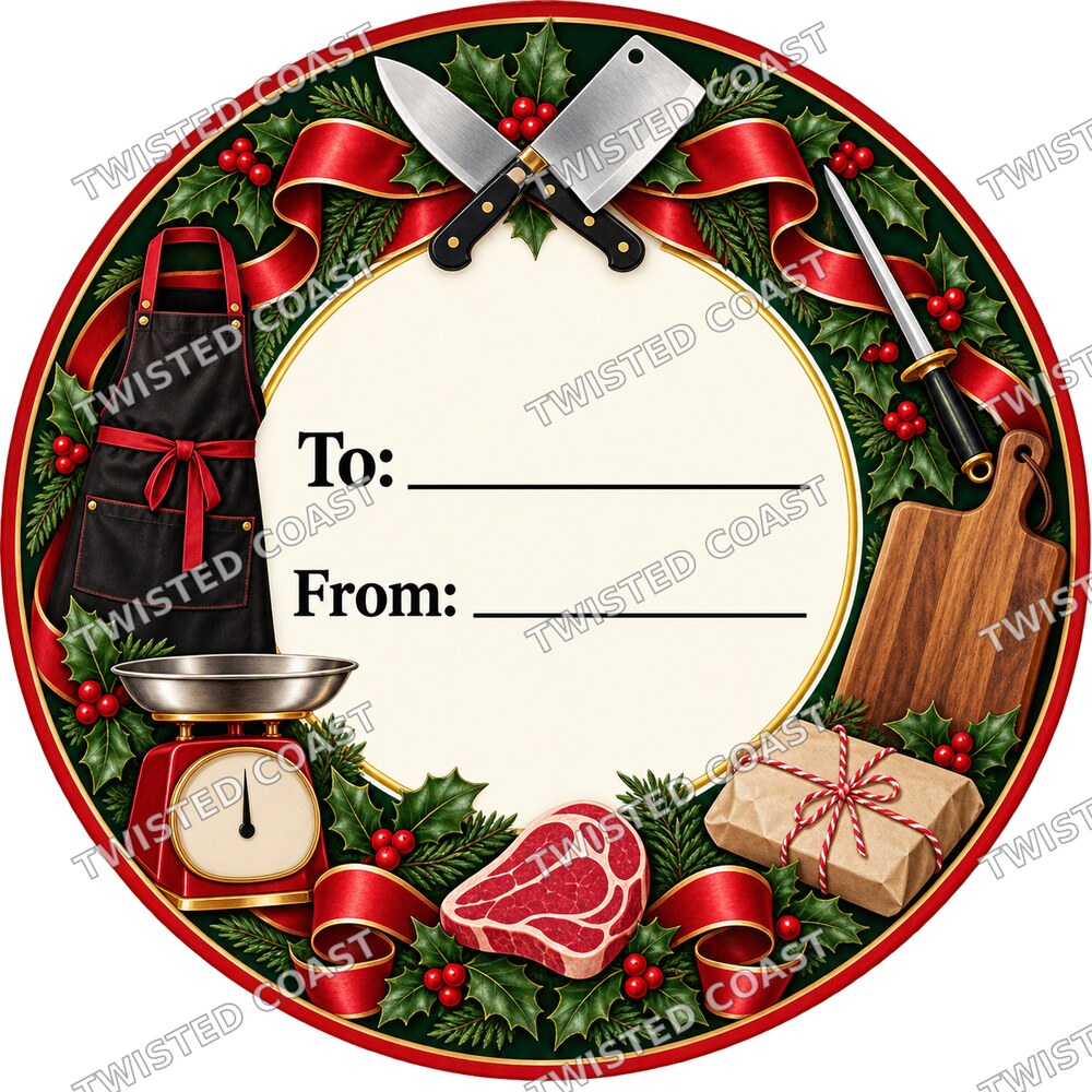 Christmas Chocolate Tub Label – Butcher Traditional To & From