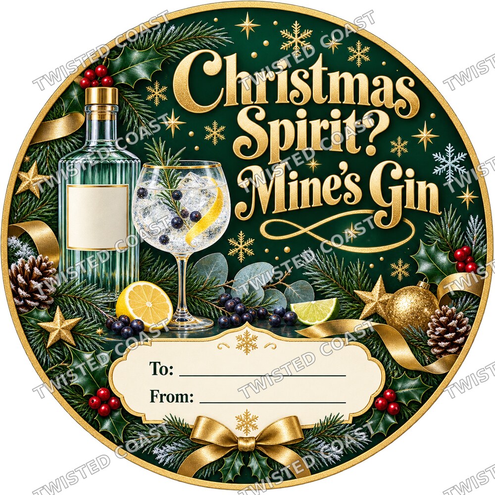 Christmas Chocolate Tub Label – Christmas Spirit Mine's Gin