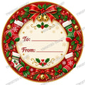 Christmas Chocolate Tub Label – Classic Red Christmas To & From