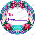 Christmas Chocolate Tub Label – Cricket Aqua To & From