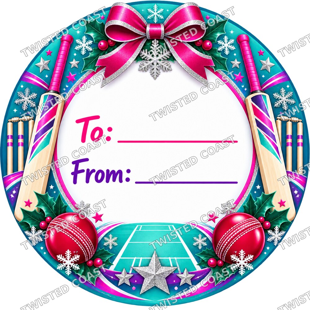 Christmas Chocolate Tub Label – Cricket Aqua To & From