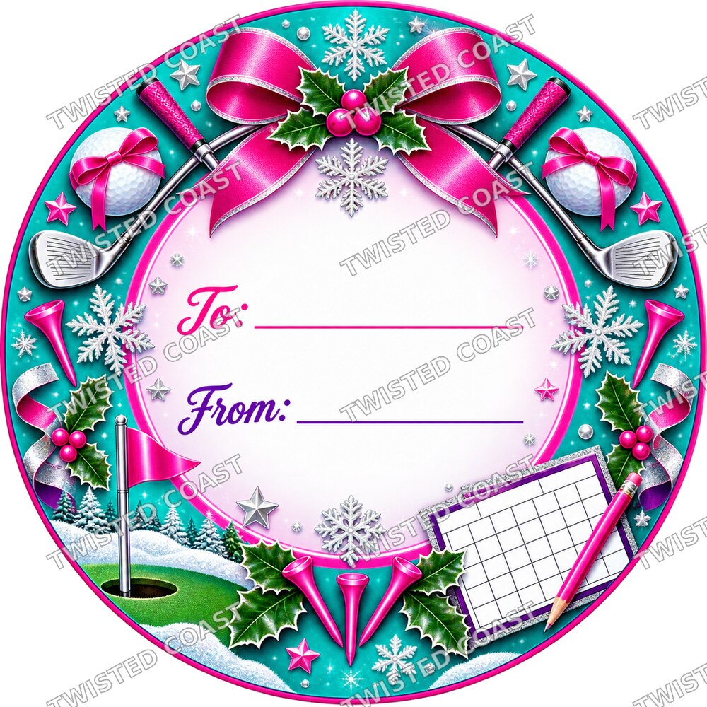Christmas Chocolate Tub Label – Cricket Pink To & From