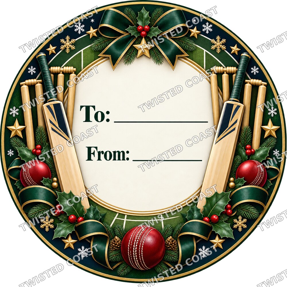 Christmas Chocolate Tub Label – Cricket Traditional To & From