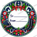 Christmas Chocolate Tub Label – Equestrian Blue To & From