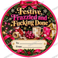 Christmas Chocolate Tub Label – Festive & Frazzled