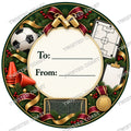 Christmas Chocolate Tub Label – Football Coach Traditional To & From