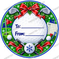Christmas Chocolate Tub Label – Golf Blue To & From