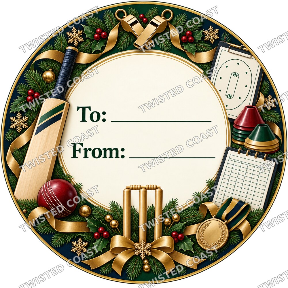 Christmas Chocolate Tub Label – Golf Coach Traditional To & From