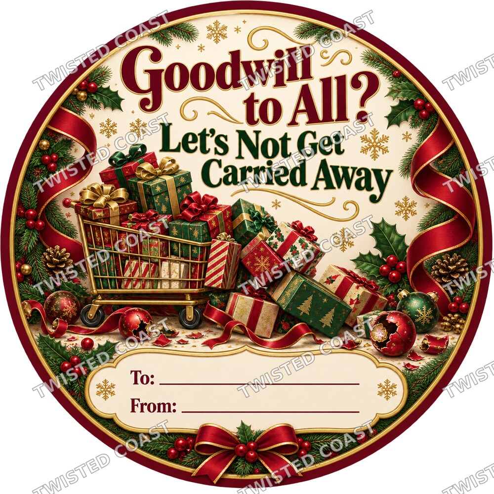 Christmas Chocolate Tub Label – Goodwill to All