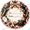 Christmas Chocolate Tub Label – Hairdresser Blush To & From