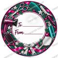 Christmas Chocolate Tub Label – Hairdresser Hot Pink To & From