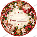 Christmas Chocolate Tub Label – Hot Chocolate To & From