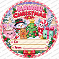 Christmas chocolate tub label – Kawaii Christmas – watermarked preview
