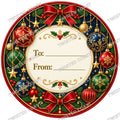 Christmas Chocolate Tub Label – Luxury Bauble To & From