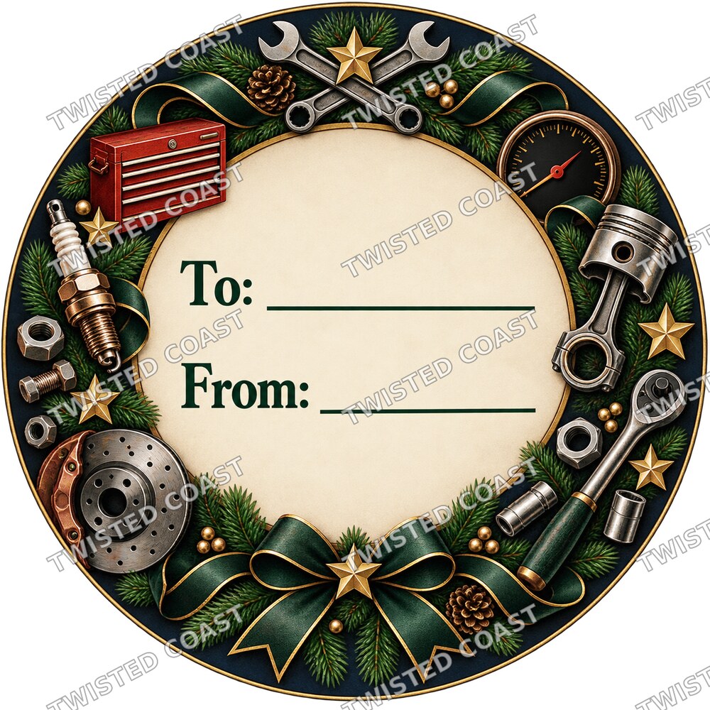 Christmas Chocolate Tub Label – Mechanic Vintage To & From