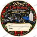 Christmas Chocolate Tub Label – Merry Christmas to My Brilliant Personal Trainer