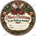Christmas Chocolate Tub Label – Merry Christmas to My Favourite Butcher