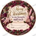 Christmas Chocolate Tub Label – Merry Christmas to My Favourite Nail Technician