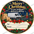 Christmas Chocolate Tub Label – Merry Christmas to Our Brilliant Delivery Driver