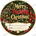 Christmas Chocolate Tub Label – Merry Fucking Christmas