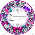 Christmas Chocolate Tub Label – Nail Technician Purple To & From