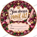 Christmas Chocolate Tub Label – Nailed It Again – Nail Technician