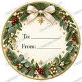 Christmas Chocolate Tub Label – Natural Greenery To & From