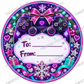 Christmas Chocolate Tub Label – PlayStation Pink To & From